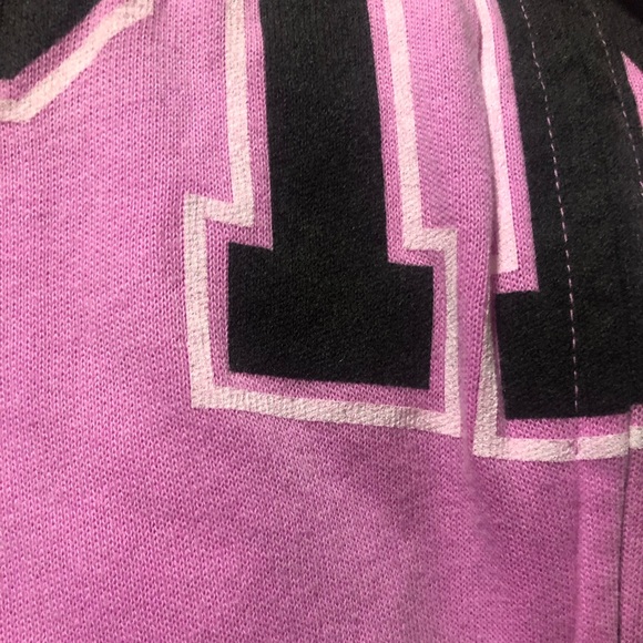 PINK Victoria’s Secret pink zip up hoodie with black lettering in Small - Picture 2 of 7